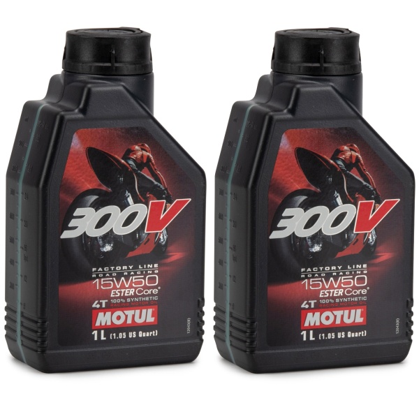 Set 2 Buc Ulei Motor Motul 300V Factory Line 4T 15W-50 1L 104125